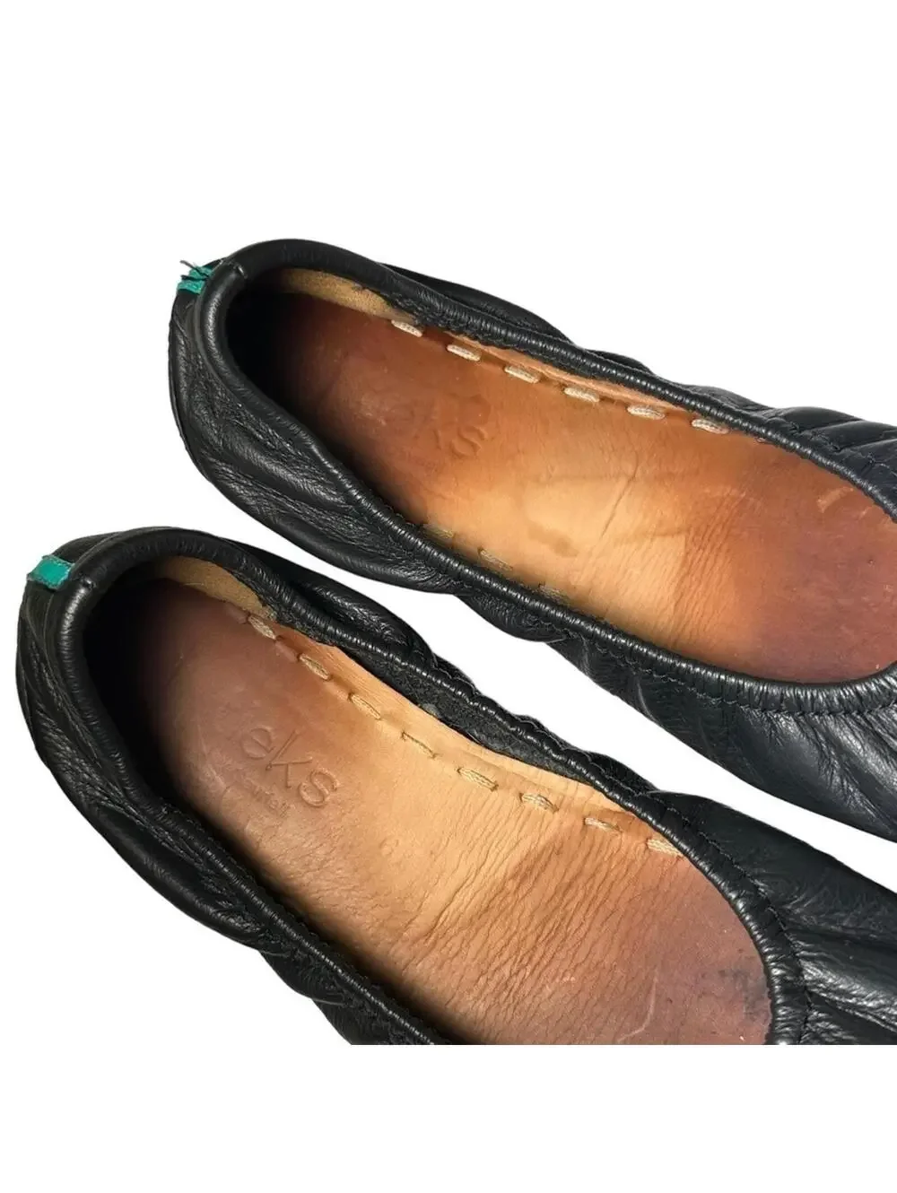 TIEKS by Gavrieli Matte Black Leather Ballet Flats | Women’s Size 8